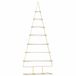 vidaXL Sapin de Noël en métal avec support doré 209 cm acier revêtu par poudre
