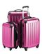 Hauptstadtkoffer ALEX 3-delige Kofferset – Handbagagekoffer 55 cm, Middelgrote Koffer 65 cm & Grote Reiskoffer 75 cm, Hardschaal ABS+PC, Cijferslot, Roze