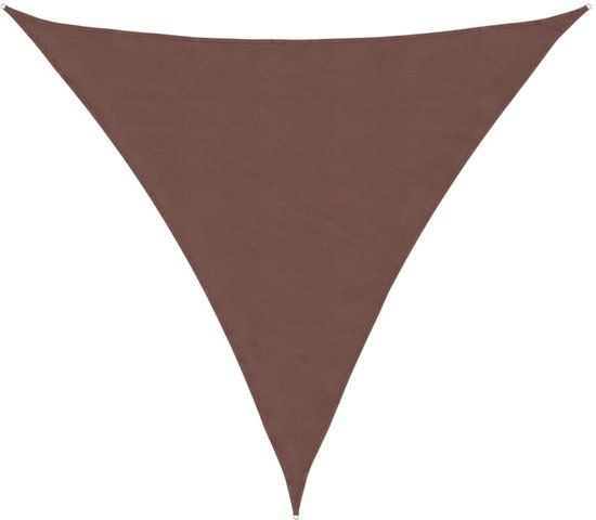 vidaXL Zonnescherm Driehoekig 5x5x5m Oxford Stof Bruin