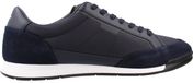 Hugo Boss BOSS Black sneakers donkerblauw koeleder suede element