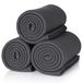 ALCLEAR 3 stuks Oeko Tex fleecedekens, antraciet, 130 x 160 cm
