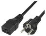 Hamlet netkabel, VDE C13, Schuko-stekker, 90 graden, 16A, 250V, 1,8 meter