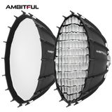 Ambitful BD80 80cm Studio Wide Angle Beauty Dish Honeycomb Grid Bowens Mount voor Godox SK400II QT600II SL200II VL300 SL150III SL300III SL60IID SL60IIBI AD600PRO