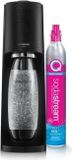SodaStream Terra source d'eau, noir, incluant 1 bouteille lavable au lave-vaisselle et une bouteille de gaz CO2 de 60 litres