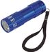 Merkloos / Sans marque Inspirion Gmbh 2x stuks kleine 9x LED krachtige zaklamp in het blauw van 9.5 cm - incl. batterijen en koordje