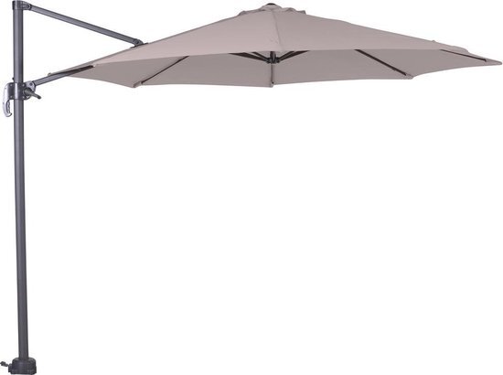 Garden Impressions Hawaii S zweefparasol - 300 cm - carbon black/ sand