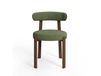 Lot de 2 chaises en velours côtelé vert kaki