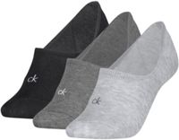 Calvin Klein Dames Footies Mid Cut 3-Pack Grey Melange