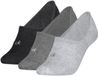 Calvin Klein Dames Footies Mid Cut 3-Pack Grey Melange