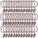 Antiek Cuivre Set van 40 metalen gordijnringen met clips
