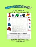 SOPA DE LETRAS COZY: LETRAS GRANDES Y MOMENTOS RELAJANTES