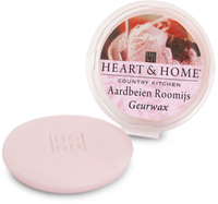 Heart & Home Geurwax - aardbeien roomijs 1st