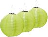 Sans marque 3x pièces lanternes de fête solaires vertes à énergie solaire 30 cm