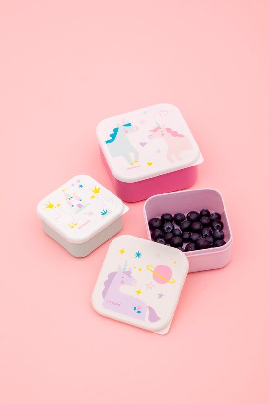 Miniland lunchbox set - stapelbare brooddozen voor kinderen BPA-vrij.