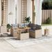 Maison Exclusive - Ensemble de meubles de jardin 6 pièces avec canapé et coussins, beige, en polyrotin
