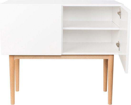 Zuiver High on Wood Dressoir - 2 deuren - Wit - 90x40x80 cm