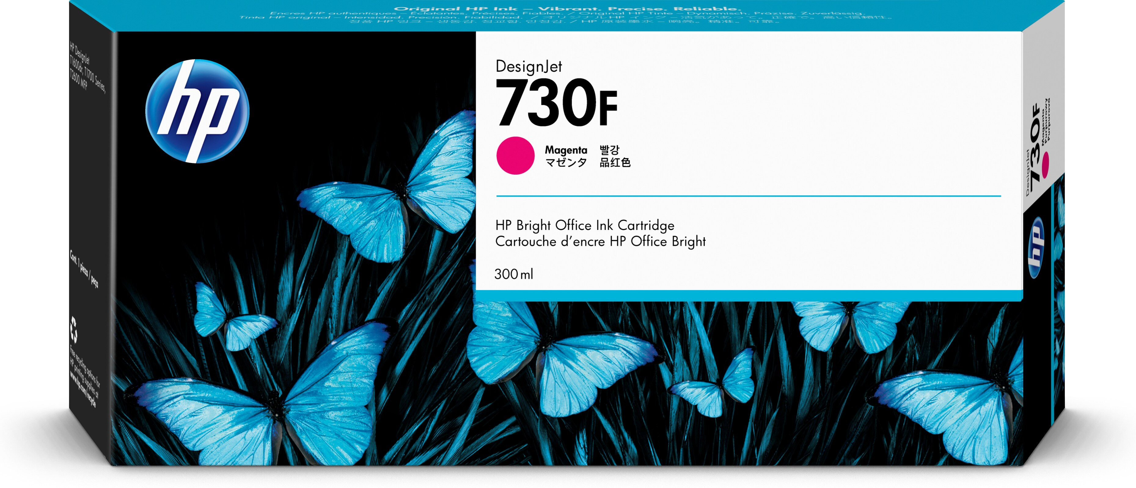 HP 730F magenta DesignJet-inktcartridge, 300 ml