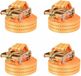 vidaXL Spanbanden 1 ton 6mx38mm oranje 4 st