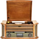 Reflexion HIF2002DAB, Semiautomatisch, Bruin, 33,45,78 RPM, Draaiknop, DAB+, DAB, FM, CD