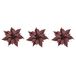 Kerstboomversiering Kerstster - 3x - 18 cm - pailletten donkerrood - op clip - ornament