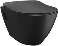 Boss & Wessing Toilet mural Boss & Wessing Eva avec pulvérisateur inox noir mat (sans abattant)