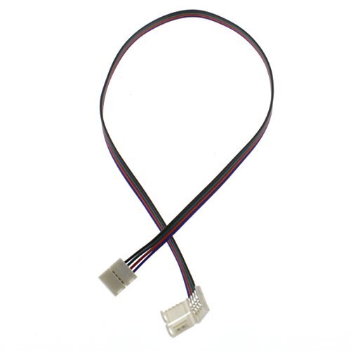 Seki RGB-connector met 50 cm kabel voor 10 mm LED RGB-strips; clip-connector; RGB-verlenging.