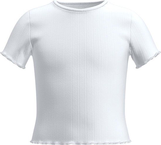 NAME IT NKFNORALINA Crop Top - Meisjes - Maat 134/140 - Bright White
