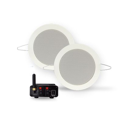 Aquasound BMN50Easy-TW Bluetooth Versterker - Zwart/Wit
