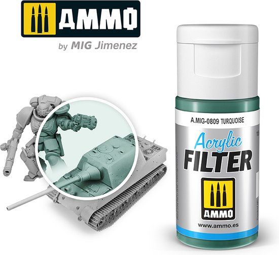 AMMO MIG 0809 Acrylic Filter Turquoise - 15ml