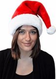 Merkloos Kerstmuts Rood Pluche voor Volwassenen