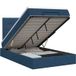 Maison Exclusive Lit Ottoman exclusif avec matelas et tête de lit bleu, dimensions 120 x 190 cm, revêtement en tissu