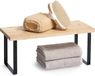 Zeller étagère de salle de bain/banc - noir - 36 x 16 x 16 cm - bambou bois