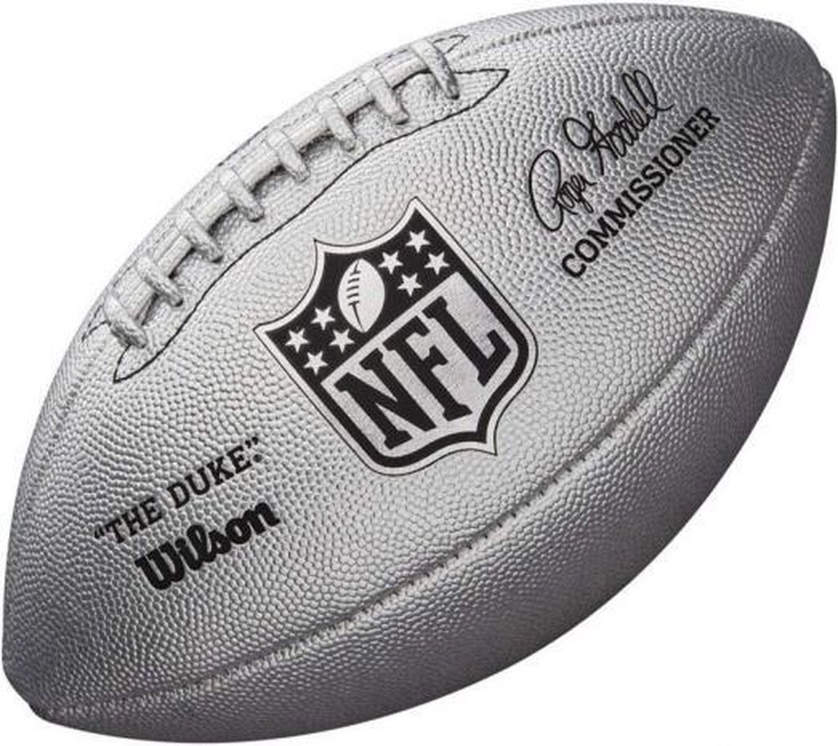 Wilson Nfl Duke Metallic Edition American Football - Silver - Incl. Naaldnippel