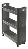 Sundis 4002003 PRESTO Country opslagkast met 3 tablets kunststof antraciet 30 x 23 x 75 cm