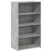 vidaXL Hoge kast, 70x41x124 cm, bewerkt hout, betongrijs