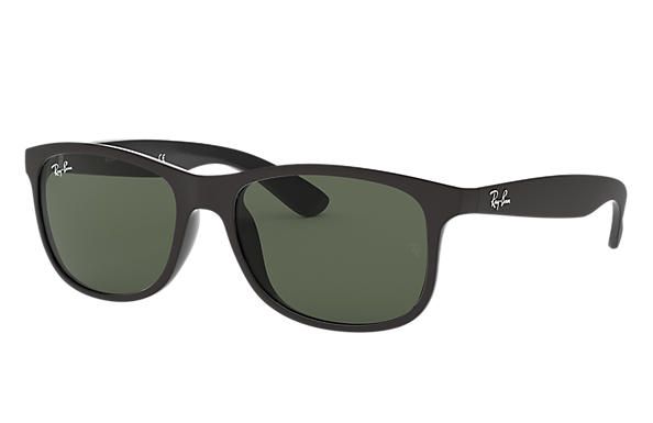 Ray-Ban RB4202 Andy Zonnebril - Mat Zwart/Groen Klassiek - 55mm