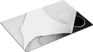 Chefcare Inductie Beschermer Abstracte Kunst - Bruin Beige - Zwart Wit - 81x52 cm - Inductie Mat