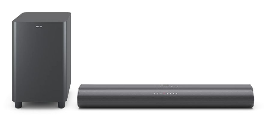 Philips TAB6100/10 Soundbar - 2.1 Channel, 80W, Wireless Subwoofer, Bluetooth 5.4, Grey