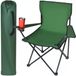 Trizand Opvouwbare stoel - groen - 80 x 47 x 80 cm - visstoel/campingstoel - incl draaghoes
