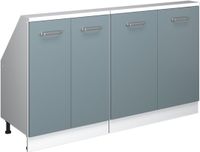 Vicco R-Line Keukenkast voor schuine wand – 140 cm Set van 2 Blauw-grijs/wit