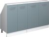 Vicco R-Line Keukenkast voor schuine wand – 140 cm Set van 2 Blauw-grijs/wit