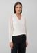 s.Oliver Pull en maille Femme Manches longues Col en V Uni Viscose Coupe Regular Écru