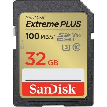 SanDisk Extreme Plus 32GB SDHC Memory Card - 100MB/s