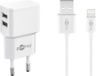 Goobay 44979 Wit AC 12W 2.4A Mobiele telefoon, Smartphone Oplader