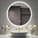 Miroir rond LED pour salle de bain, 70 cm, dimmable, avec 3 températures de couleur, protection IP65