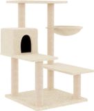 vidaXL Kattenmeubel met sisal krabpalen 82,5 cm crèmekleurig