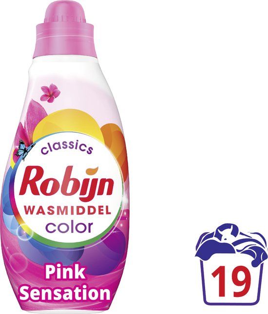 Robijn Klein & Krachtig Color Pink Sensation Vloeibaar Wasmiddel - 19 wasbeurten