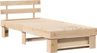 vidaXL Bedframe met hoofdeinde Bruin 80 x 200 cm Massief grenenhout