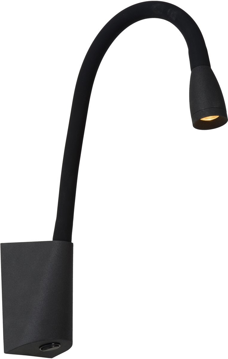 Lucide GALEN-LED - Bedlamp - LED - 1x3W 3000K - Zwart