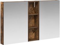 vidaXL Badkamerkastenset 3 st 100 x 10,5 x 60,5 cm Bewerkt hout